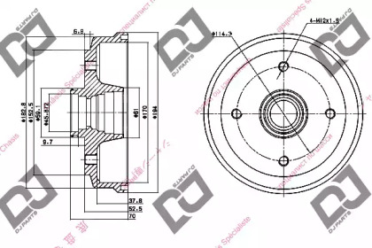 Тормозный барабан DJ PARTS BR1098